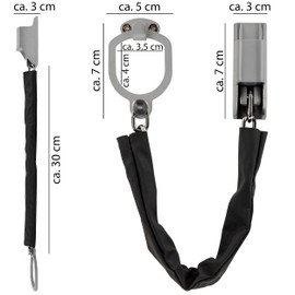 ONVAYA® Door Handle Chain with Scratch Protection, Door Chain, Door Lock without Drilling the Door (Set of 2)