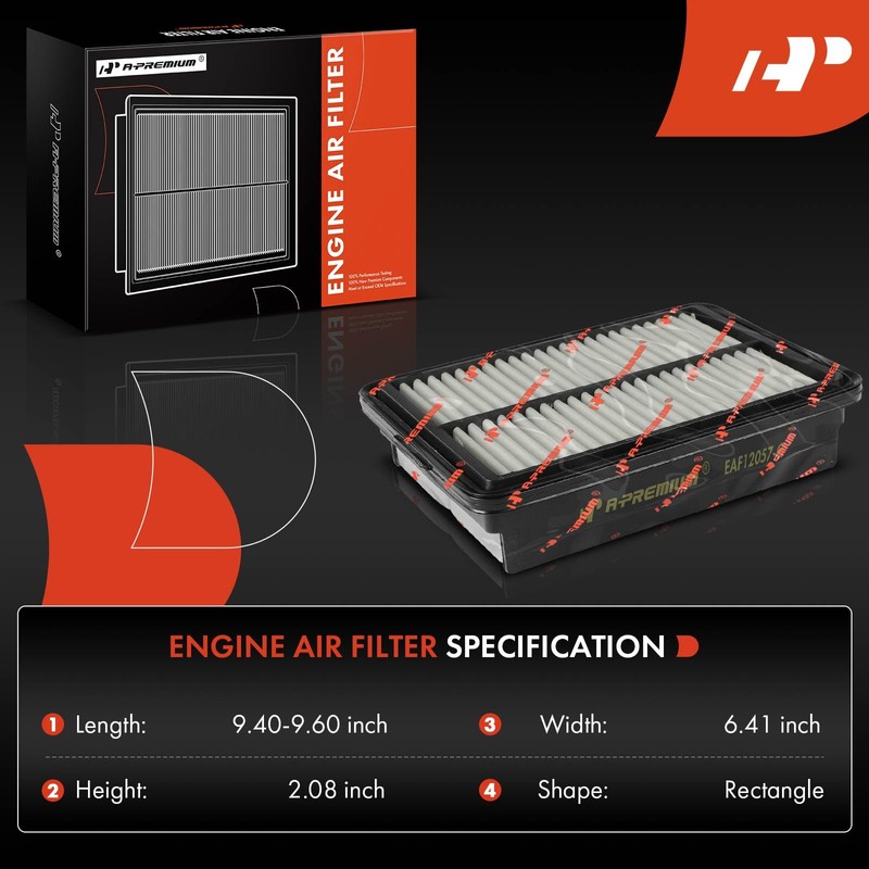 A-Premium Engine Air Filter Compatible with Hyundai Elantra(17-20), Kona(18-23) &