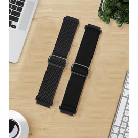 TUCOMO Stretchy Nylon Bracelet Compatible with Polar Ignite / Ignite 2 / Ignite 3, 20 mm Braided Loop Elastic Bracelets for Polar Unite/Pacer Men Women