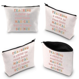 XYANFA Science Of Reading Makeup Bag Literacy Coach Gift Reading Teacher Gift Dyslexia Team Gift Phonics Gift Dyslexia Gift (32.it takes SCIENCE)