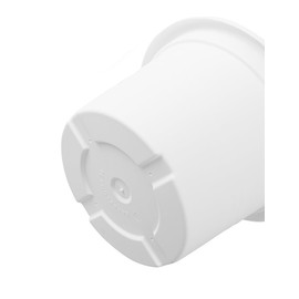 Garronda GD-0022 Round Plastic Flower Pot for Flowers and Other Plants, Flower Pots, Plastic (White, Diameter 15 cm, Height 10.5 cm)