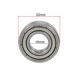 TOP-VIGOR 2Pcs 6900z Deep Groove Ball Bearings, Z1 10mm x 22mm x 6mm Double Sealed Industrial Bearings, Chrome Steel Skateboard Bearings for Electrical Instrument Equipment