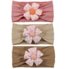 3 Pcs Baby Girls Flower Headbands for Newborn Preemie 0-6