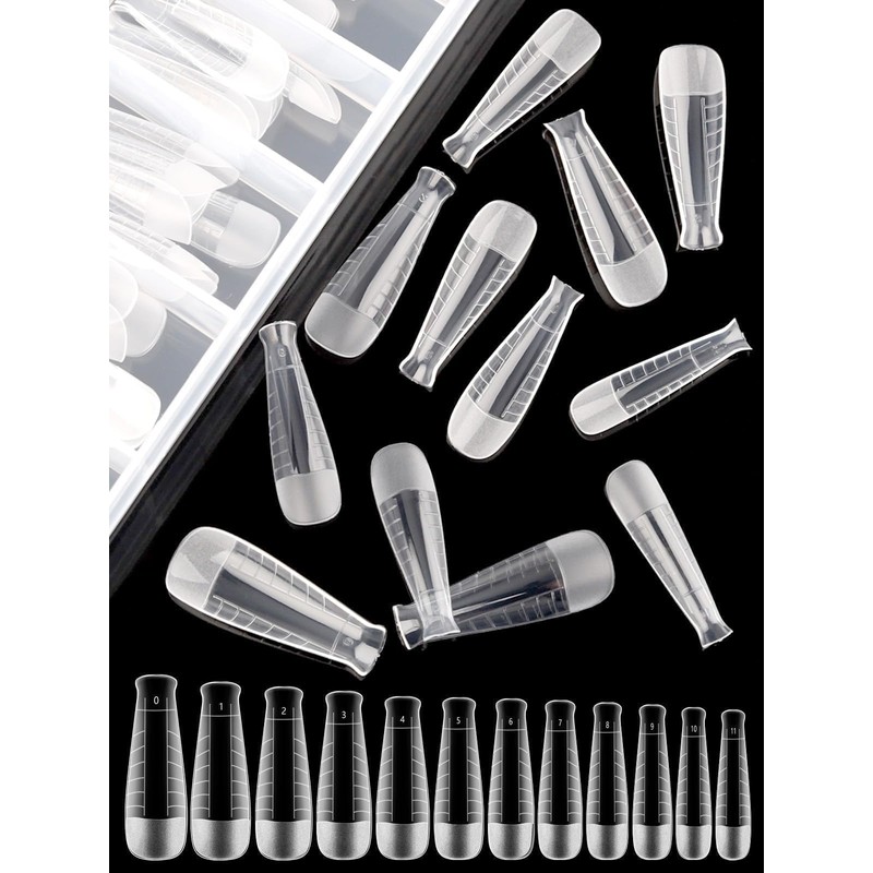 TOROKOM Nail Dual Forms for Poly Gel, 120P Quick Extension