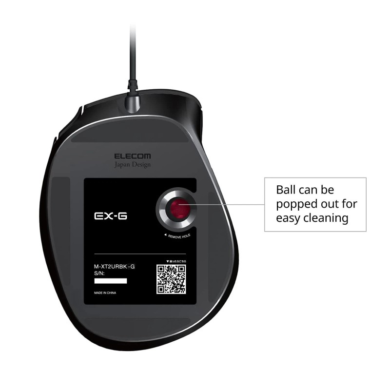 ELECOM Ergonomic Wired Trackball Mouse with Optical Precision for Superior