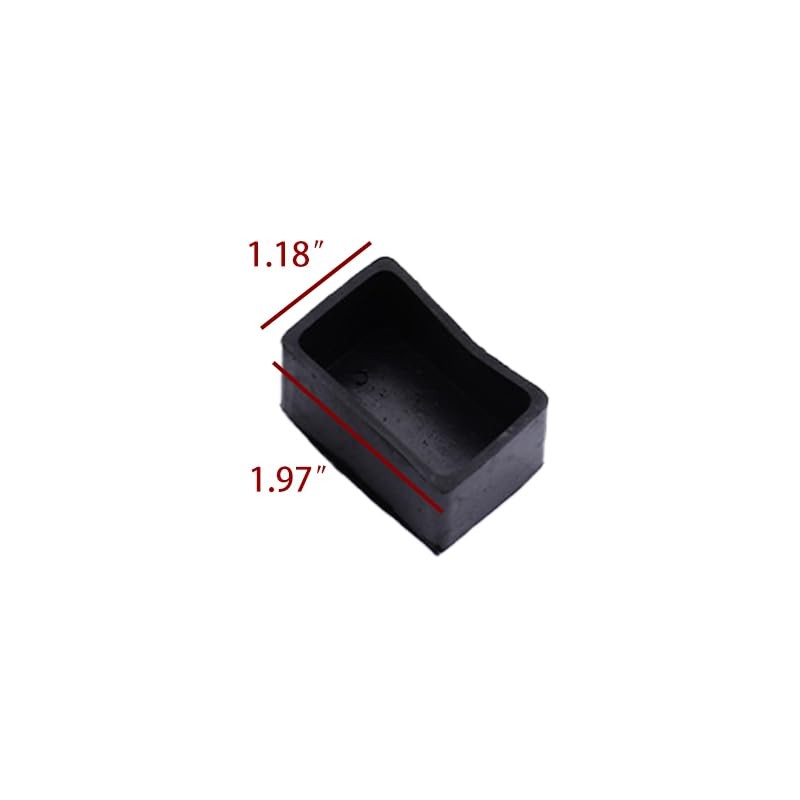 LannuMet 12PCS Rubber Thickening Chair Leg Floor Protectors Rectangle Furniture