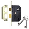 Union Locks 2295 2-Lever Mortice Sash-Lock 63mm - Polished Brass