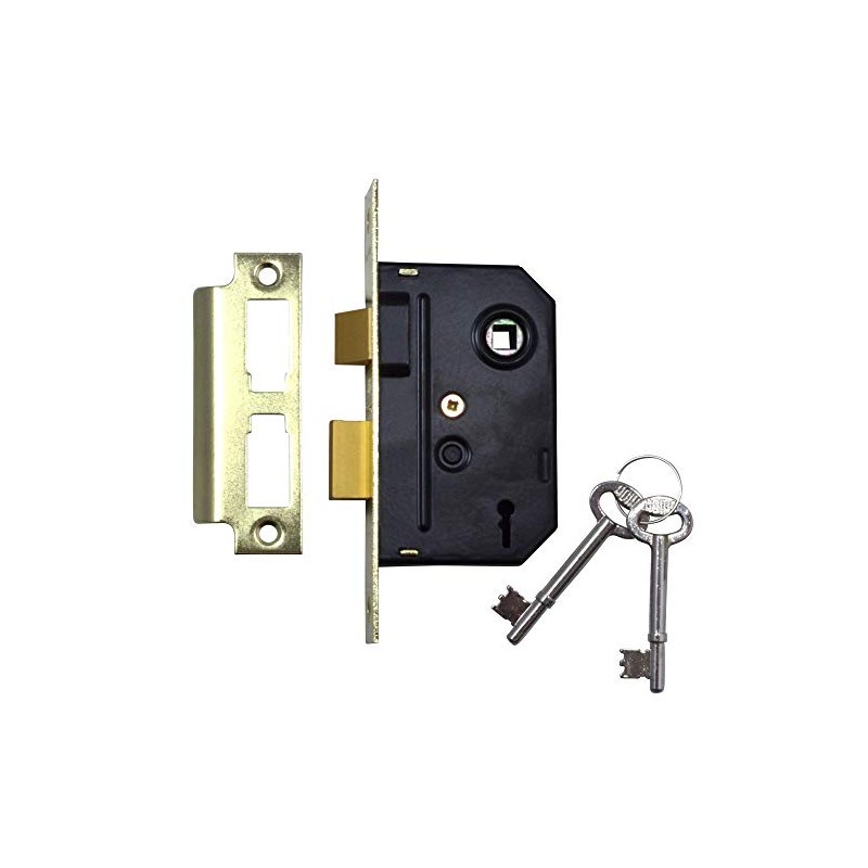 Union Locks 2295 2-Lever Mortice Sash-Lock 63mm - Polished Brass