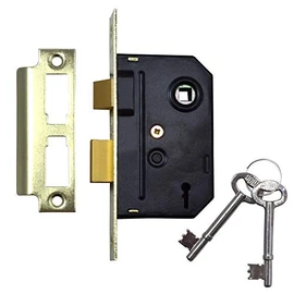 Union Locks 2295 2-Lever Mortice Sash-Lock 63mm - Polished Brass (Boxed)