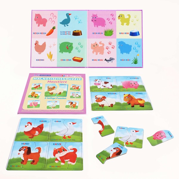 MAGNIKON UD107 First Large Puzzles 2 Pieces Pets with 16