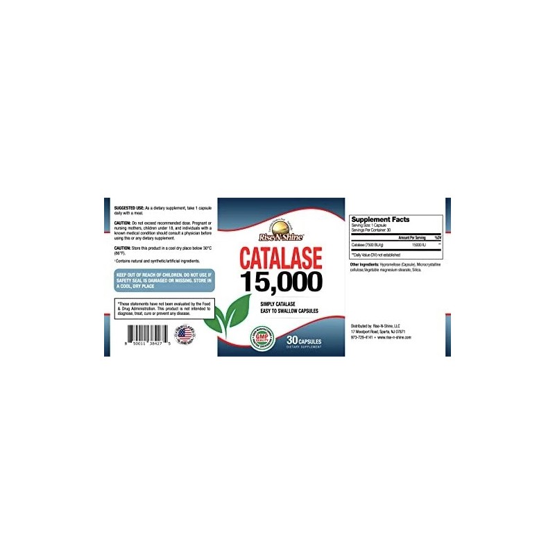 RISE-N-SHINE Catalase 15,000 30 Capsules