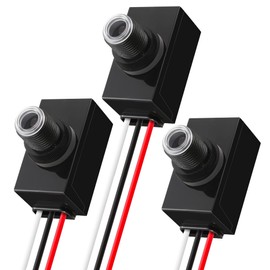 3 Pack Dusk to Dawn Sensor for Outdoor Lighting 120-277V Photoelectric Switch Photocell Light Sensor Hardwired Post Eye Light Suitable
