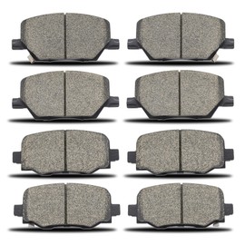 D1811 D1809 Front & Rear Ceramic Brake Pads Set Compatible With Fiat 500X 2016-2018,For Jeep Compass 2016-2020,For Jeep Renegade 2015-2019