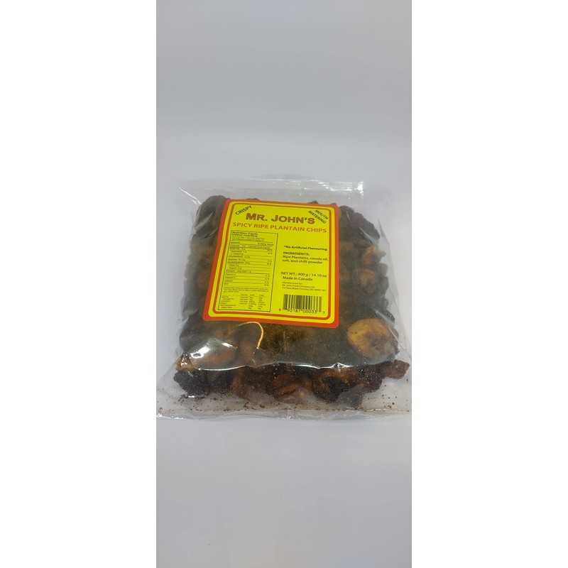 MR. JOHN'S Spicy Ripe Plantain Chips 400g/14.10 oz Pack of