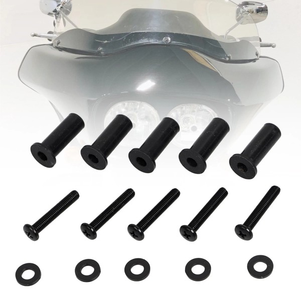 Unbranded Windscreen Well Nut Bolt Screws Kit For Harley Road