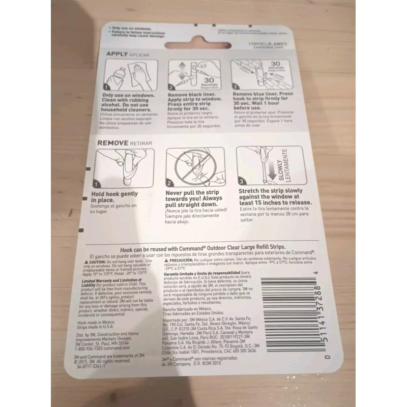 Command 4 lb. Large Clear Outdoor Window Hook -2 Pack