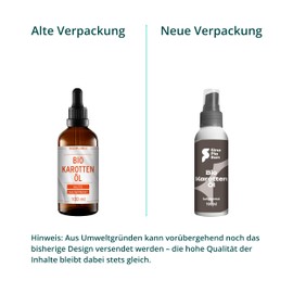 Organic Carrot Oil 100 ml | Skin Oil | 100% Pure, Cold Pressed | Made from German Carrot Roots | Suitable for All Skin Types | Vegan | Cruelty Free