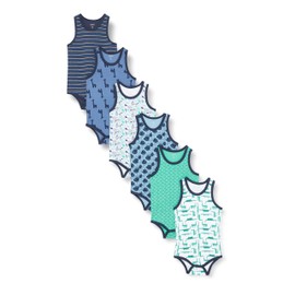 Care Body Baby Ärmellos, 6er Pack Dress Blues (772), 50