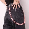 Bomine Hip Hop Jeans Pants Chain Punk Goth for Men