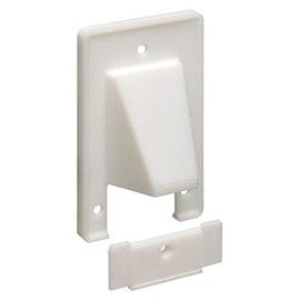 Arlington Industries AACER1x-AACER1 Reversible 2 Piece Low Voltage Cable Access Plate44; 1 Gang44; White