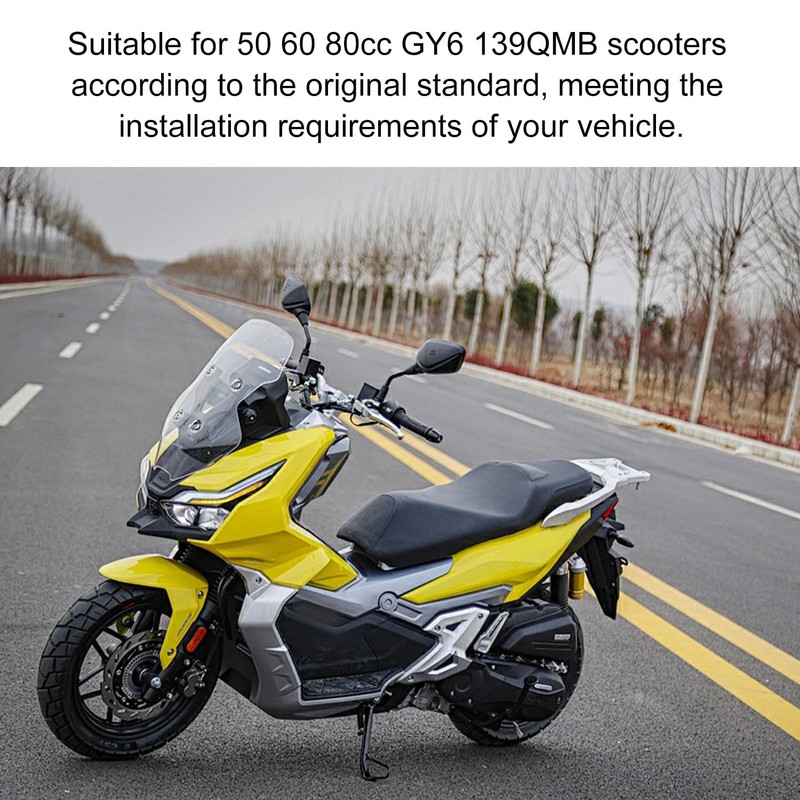 Scooter Starter Shaft Set, Pinion/Driver/Spring and Kickstarter Roller, Zinc Process,