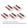 U Fork Spade Connector, Y Spade Plug 4mm Jack Red