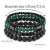 4Pcs Bracelet 6mm Natural Stretch Adjustable Beaded Bracelets for Men