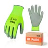 Vgo... 10Pairs Safety Work Gloves,Gardening Gloves,Polyurethane Coated,Dipping Gloves,Latex Free(PU2103)