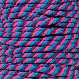 Super Soft 3 Strand Twisted Cotton Rope (Flora, 1/2 Inch x 25 Feet)