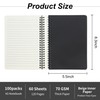 miikoul 100 Packs A5 Spiral Notebooks, Black Ruled Notebooks Bulk,