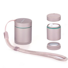 AirTag - Estuche para píldoras de aluminio impermeable para viajes, soporte portátil para píldoras de un solo día para medicina, vitamina y aceite de 