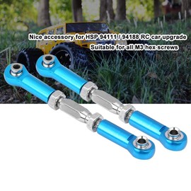 VGEBY 1 Tie Rod Rc, Steering Linkage Rc CNC Servo Machined Steering Linkage Rod Rc Car Parts for Hsp 94111/94188 RC Car Upgrade (Blue) RC Handlebar
