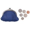 100% Leather Small Change Purse with Clasp BL