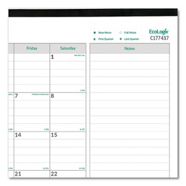 Brownline 2024 EcoLogix Monthly Desk Pad Calendar, 12 Months, January to December, 22" x 17", Recycled, English (C177437-24)