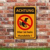 Achtung! Hier ist kein Hundeklo Sign, 20 x 30 cm,
