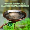 YADOOLIFE 37.8" Bird Bath and Solar Bird Feeders Combo with