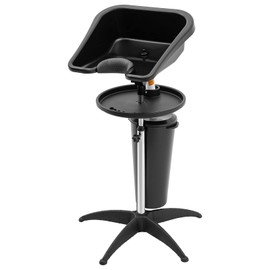 Gdrasuya10 Portable Shampoo Bowl Unit with 2.64gal Bucket Basin, Height and Angle Adjustable Hair Salon Shampoo Sink for Beauty Salons, Hairdressers(Black)