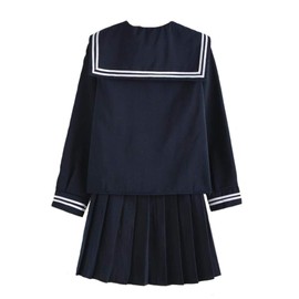 XCJLW Japanese School Girls Uniform Sailor Dress Anime Cosplay Costumes with Socks Set (S)
