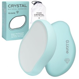G.Liane Crystal Hair Eraser,Crystal Hair Remover and Exfoliator,Nano Glass Hair Remover Stone,Reusable Painless Physical Hair Removal Depilator for Men Women Quick Silky Smooth Skin(Blue), 0.2 pounds