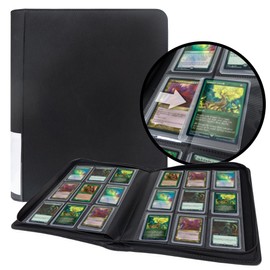 Toploader Binder, Holds 288 Toploaders, 9-Pocket Ringless Double-Sided Pockets for Toploaders, Waterproof Top Loader Card Storage for Trading Cards