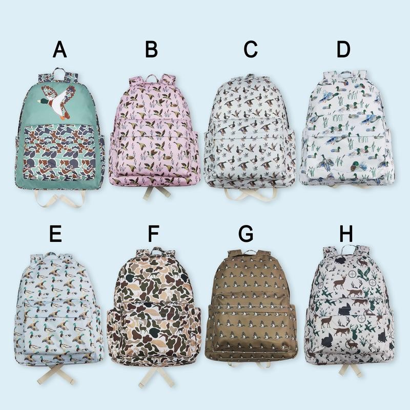 Duck camo kids boys hunting backpack back to school backpack:_H