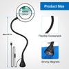 NEWACALOX Magnetic Magnifying Lamp, 3 Color Modes, 10X&5X Magnifying Glass,
