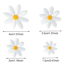 40 Pcs 4 Sizes Embroidery Applique Patches For Diy Decoration Clothes, Pants, Hats, Backpacks, Sewing Girls, Women Clothing Embroidered Sew Repair Patch On Patch, Clothing, Jackets, Jeans Art Craft