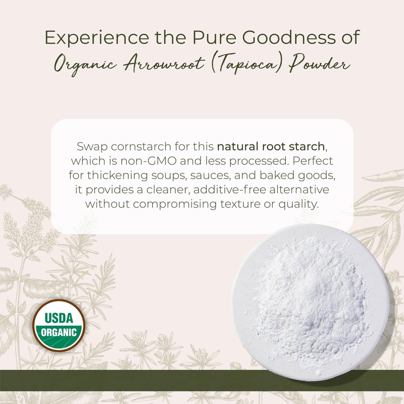 Starwest Botanicals Arrowroot Tapioca Powder Organic - Gluten Free Thickener