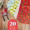Christmas Wrapping Paper Sheets For Kids- 20 Precut Sheets Christmas
