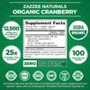 Zazzee USDA Organic Cranberry 25:1 Extract, 12,500 mg Strength, 100