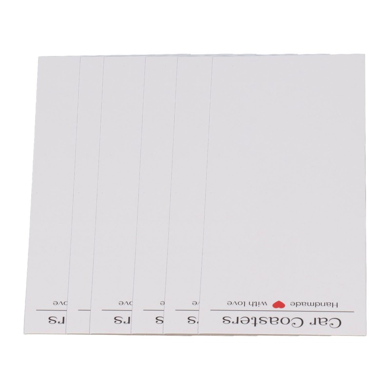 100 Set Car Coaster Packaging White Thick Coaster Display Cards