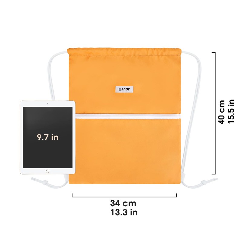 Drawstring Backpack String Bag Sackpack Cinch Water Resistant Nylon for