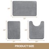 HOMEIDEAS Upgraded Bathroom Rugs Set 3 Piece, Extra Thick Absorbent