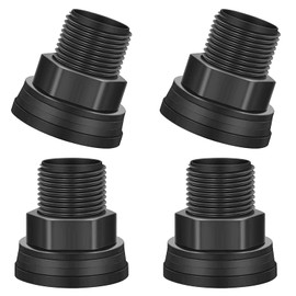 4 Pack PVC Bulkhead for Rain Barrels 3/4" Male 1/2" Female, Winspeed Double Threaded Bulkhead Water Tank Connector with Thick Silicone Seal Water Tank PVC Connector Adapter for Pools, Aquariums, Tub